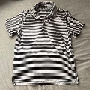 Vineyard Vines Boys blue and white striped Sankaty polo